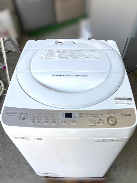 SHARP 全自動電気洗濯機 ES-GE7B-W 2018年製 7.0kg - 不用な家具・家電