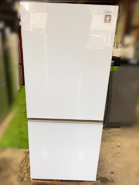SHARP 2ドア ノンフロン 冷凍冷蔵庫 SJ-GD14D-W 2018年製 137L
