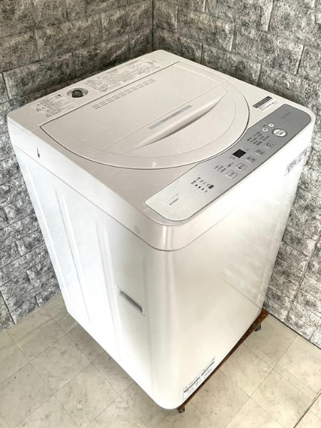 SHARP 全自動電気洗濯機 ES-GE6FJ-W 2021年製 6.0kg