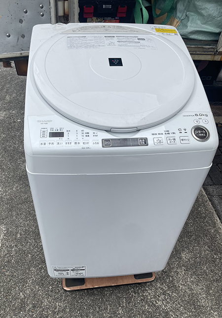 SHARP タテ型洗濯乾燥機　2021製　ES-TX8F-W 8.0kg